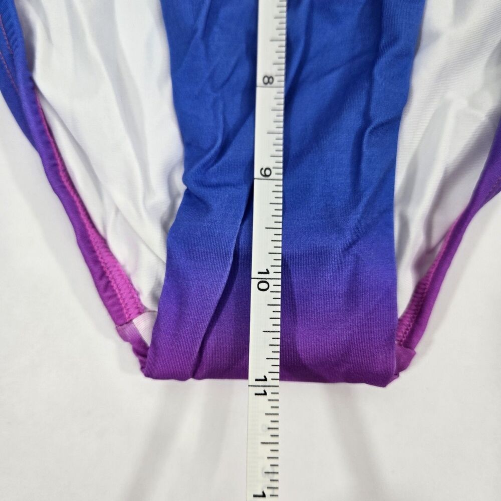 PilyQ Women's Size Small Ombre Purple 2 Piece Bikini Bandeau Top with Straps NWT - Picture 3 of 9
